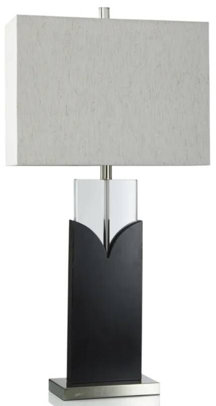 Stylecraft Black/Off-White Table Lamp-0