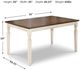 Signature Design by Ashley® Whitesburg Brown Dining Table with Cottage White Base-4