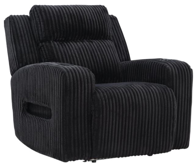 Signature Design by Ashley® Forest Lake Black Power Recliner with Adjustable Headrest-0