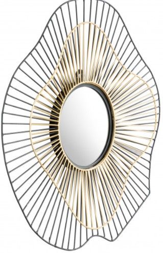 Zuo® Modern Comet Black and Gold Mirror-1