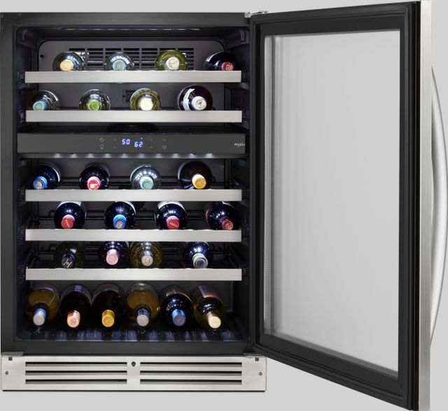 Whirlpool® 24" Stainless Steel Wine Cooler-2
