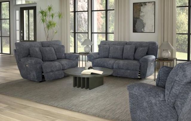 Catnapper® Paxon Smoke Power Headrest Deep Seat Reclining Sofa-2