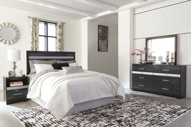 Signature Design by Ashley® Starberry 3-Piece Black Queen or Full Panel Headboard Bedroom Set-3