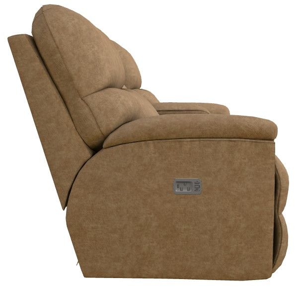 La-Z-Boy® Trouper Camel Power Reclining Loveseat with Console and Headrest-2
