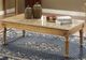 ACME Furniture Daesha Brown Marble Top Coffee Table with Antique Gold Base-2