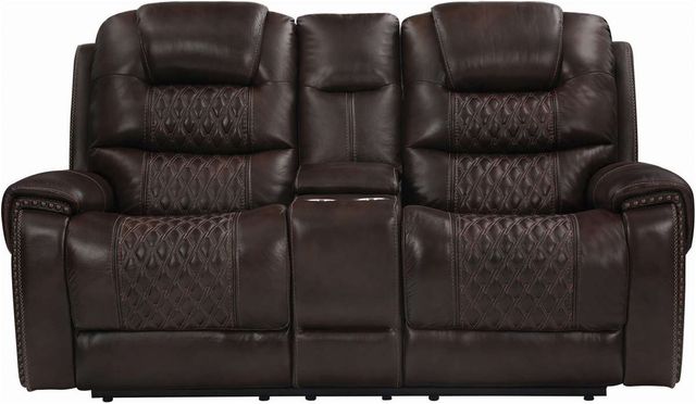 Coaster® North 2-Piece Dark Brown Power^2 Reclining Living Room Set-2