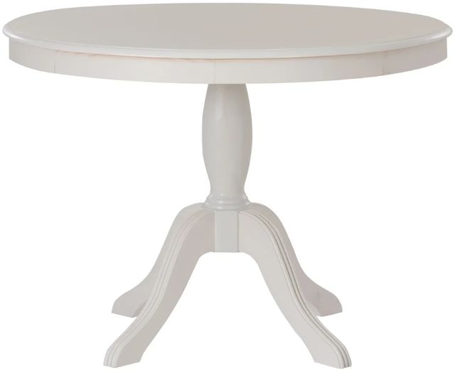 Linon Norah White Pedestal Dining Table-3
