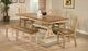 Winners Only® Quails Run Almond Top Trestle Dining Table with Wheat Base-1