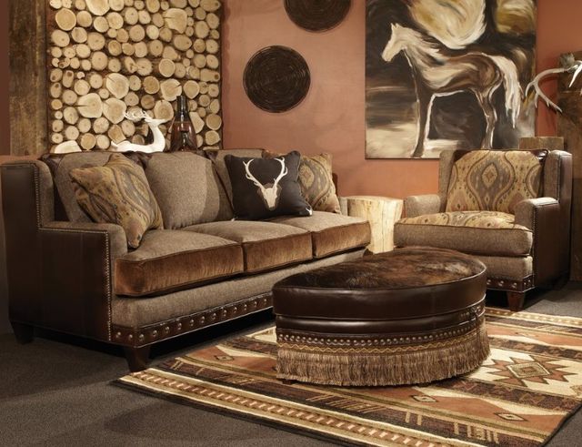 Marshfield Furniture Tanner (Leather) Brown/Light Brown Apartment Sofa-1