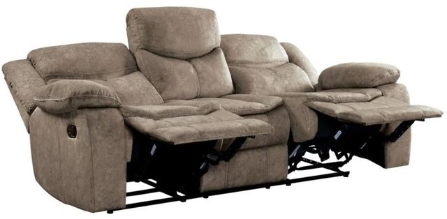 Homelegance® Bastrop Brown Manual Double Reclining Sofa-3