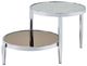 ACME Furniture Abbe Glass Coffee Table with Chrome Base-0
