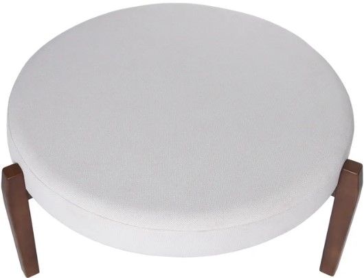 Stylecraft Dann Foley Lifestyle White Round Ottoman-1