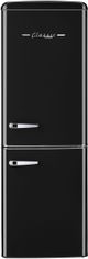 Unique® Appliances Classic Retro 22" 7.0 Cu. Ft. Midnight Black Counter Depth Bottom Freezer Refrigerator-0