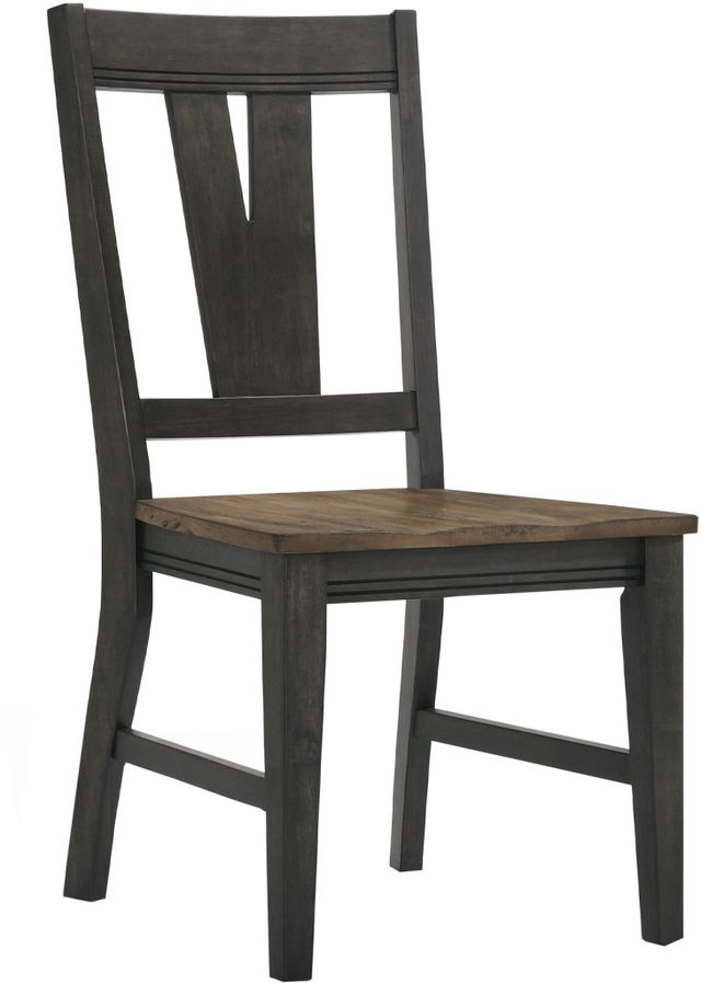 Intercon Harper Brushed Brown/Pecan Splat Back Side Chair-0