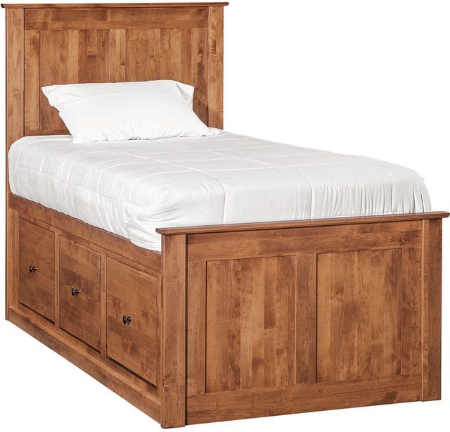 Archbold Furniture Customizable Shaker Twin Chest Panel Storage Bed -0
