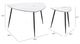 Zuo Modern Cavaldos Set of 2 White Accent Tables with Black Metal Legs -4