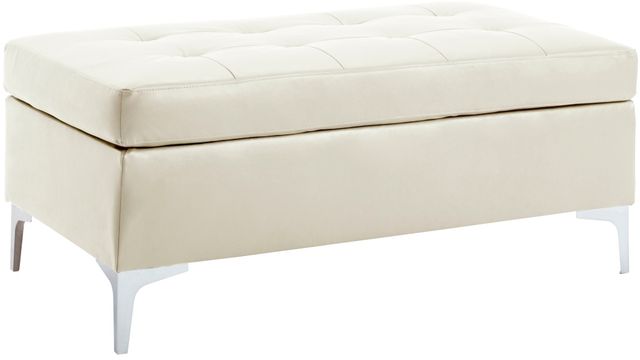 Homelegance® Barrington White Ottoman-0