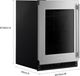 KitchenAid® 24" 5.2 Cu. Ft. Stainless Steel Beverage Center with Glass Door-2