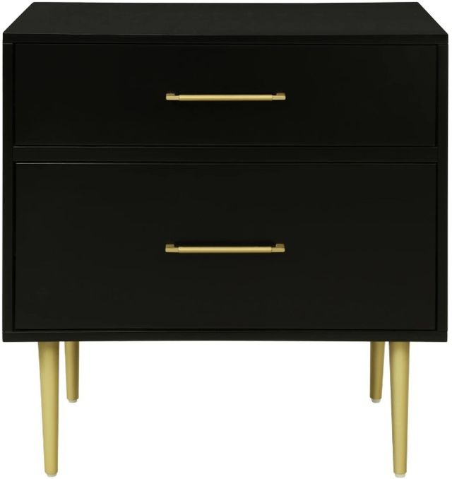 Linon Gwyneth Black Nightstand -1