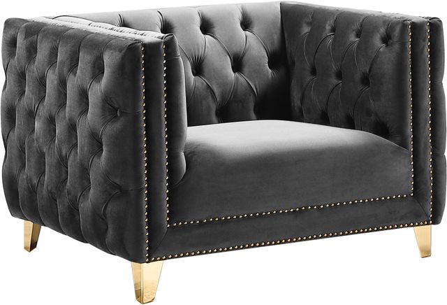 Meridian Furniture Michelle Grey Velvet Chair-0