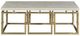 Century® Grand Tour Furniture Links Crystal Stone Top Small Cocktail Table with Antique Brass Base-2