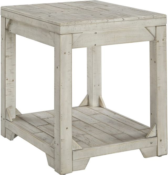 Signature Design by Ashley® Fregine Whitewash End Table-0