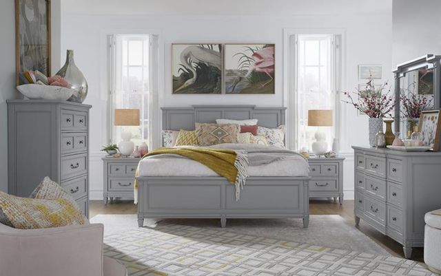 Magnussen Home® Glenbrook Pebble Complete California King Panel Bed-1