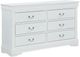 Crown Mark Louis Philip White 33" Dresser-0