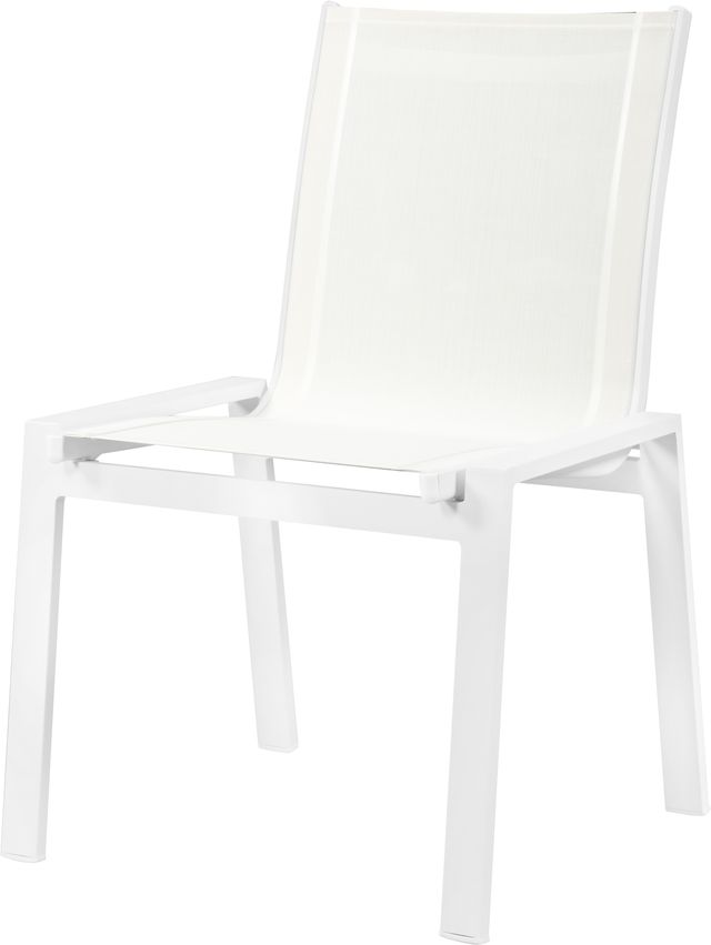 Meridian Furniture Nizuc 2-Piece White Outdoor Patio Mesh Dining Chairs-0