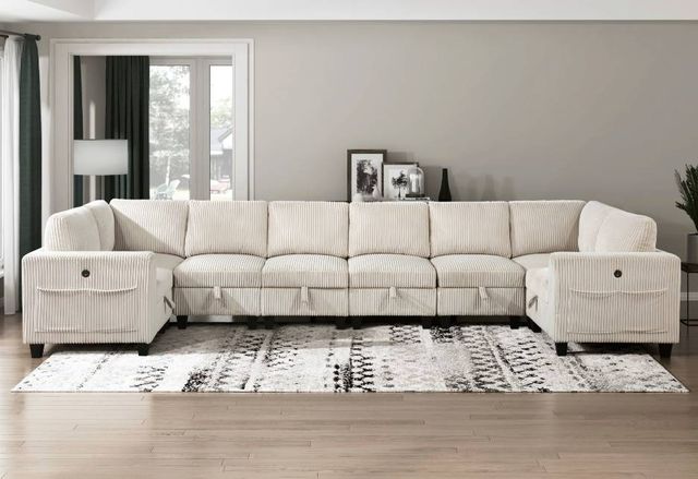 Homelegance® Walterboro 8-Piece Beige Modular Sectional with Storage-1