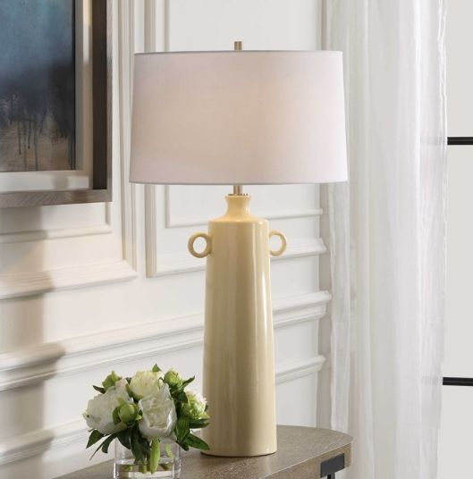 Uttermost® Florero Pale Yellow Table Lamp-1