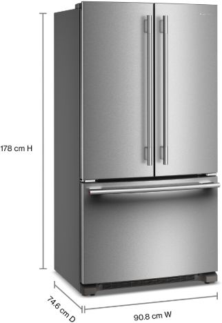 KitchenAid® 36" 24.8 Cu. Ft. PrintShield™ Stainless Steel Counter Depth French Door Refrigerator with Internal Water Dispenser-2