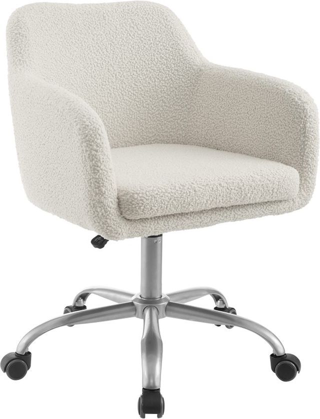 Linon Coco Natural/Silver Office Chair-0