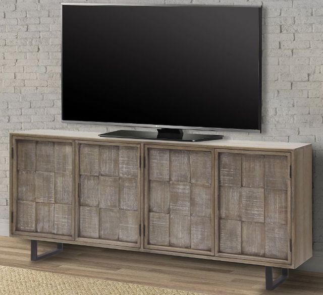 Parker House® Crossing Casablanca Driftwood 78" TV Console-1