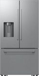 Samsung Bespoke AI 36'' 28.5 Cu. Ft. Fingerprint Resistant Steel Freestanding French Door Refrigerator-0