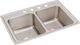 Elkay Lustertone® Classic Lustrous Satin 33" x 22" x 12-1/8" 4-Hole Equal Double Bowl Drop-In Sink-0