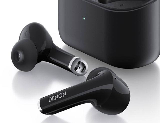 Denon® Black Wireless Noise Cancelling Earbuds-3