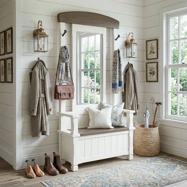 Sunny Designs™ Pasadena Buckskin/Marble White Hall Tree-1