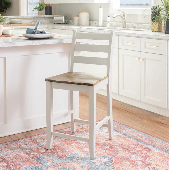 Powell® Vail White Counter Stool-1
