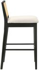 Armen Living Tobias 4-Piece Black/White Barstool Set-3
