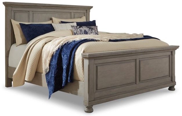 Signature Design by Ashley® Lettner 3-Piece Light Gray King Panel Bed Set-1