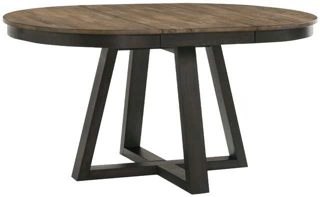 Intercon Harper Brushed Brown/Pecan Round Dining Table-0