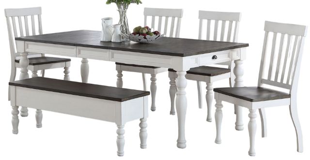 Steve Silver Co. Joanna 6-Piece Dark Mocha/Ivory Dining Set-0