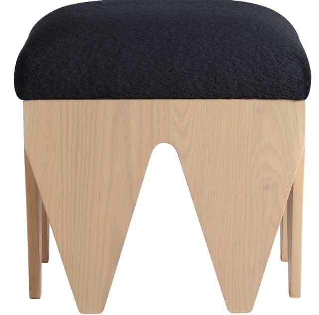 Meridian Furniture Altair Black/Natural Upholstered Bench-1