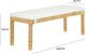 TOV Furniture Amara Cream/Natural Woven Rattan Bench-2