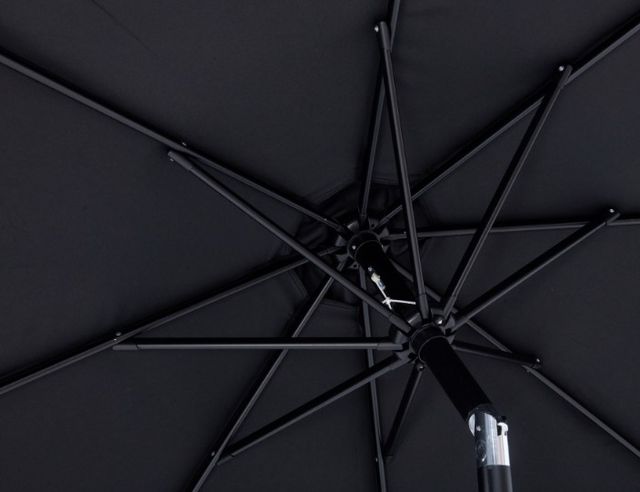 Meridian Furniture Fiji Black/Matte Black Aluminum Outdoor Patio Umbrella-4