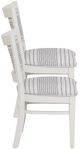 Linon Lourdes 2-Piece Gray Stripe/White Side Chair Set-3
