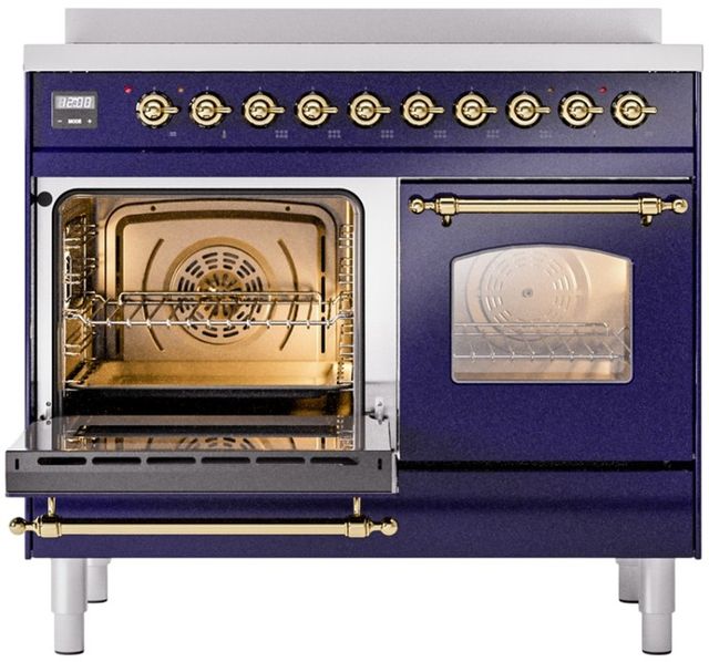 Ilve® Nostalgie II Series 40" Blue Pro Style Induction Range-2