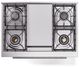 Ilve® Professional Plus II 36" Custom RAL Color Pro Style Dual Fuel Range-2