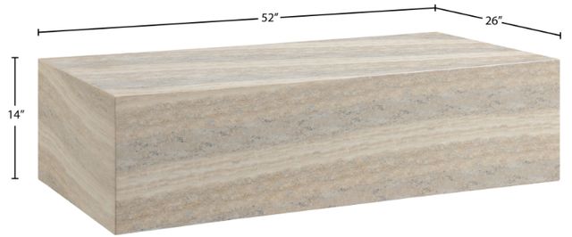 Meridian Furniture Piazza Travertine Coffee Table-2